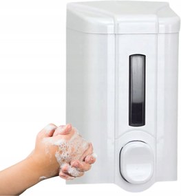 Adagoló Folyékony szappan tartály 500 ml fehér Falra szerelhető Pzh Tanúsítvány