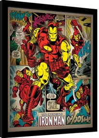 Keretezett poszter Iron Man - Retro