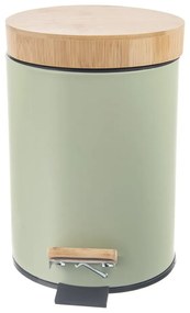 Világoszöld fém pedálos szemetes 5 l Greenish – Orion