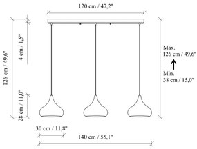 Zsinóros csillár MUBA 3xE27/40W/230V fekete