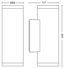 Philips 17463/30/P7 - LED RGBW Kültéri lámpa Hue APPEAR 2xLED/8W/230V IP44