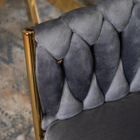 Elegáns Szürke Étkezőszék Arany Lábbal. CAPRI
