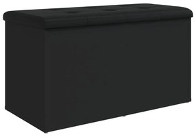 fekete szerelt fa tárolópad 82 x 42 x 45 cm