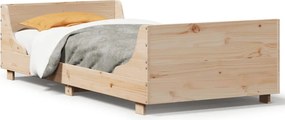vidaXL tömör fenyőfa ágy matrac nélkül 75 x 190 cm