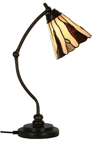 Tiffany asztali lámpa Bézs Ø 27x51 cm