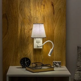 Brilagi - LED Fali lámpa NUBILA 1xE27/25W/230V + LED/3W fehér/szürke