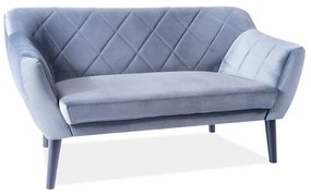 Karo kanapé, kétüléses, szürke / fekete