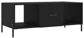 Fekete szerelt fa dohányzóasztal 102 x 50 x 40 cm
