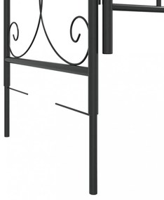 fekete acél kerti boltív kapuval 108 x 45 x 235 cm