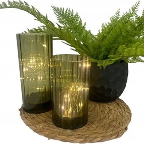 Üveg lámpa LED-del Zöld 2 db