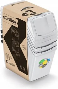 Szelektív hulladékgyűjtő Sortibox II 3x25l hamvas szürke