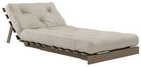 Szürkésbézs kinyitható len fotel Roots Carob – Karup Design