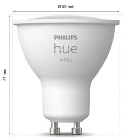 KÉSZLET 2x LED Dimmelhető izzó Philips Hue WHITE GU10/4,2W/230V 2700K
