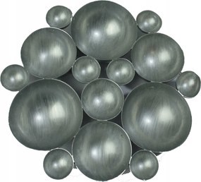 Gyertyatartó fém ezüst T-light 21 cm