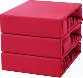 Pamut lepedő gumis 200x220 Piros