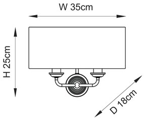Endon 110726 - Fali lámpa HIGHCLERE 2xE14/40W/230V bézs/réz