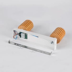 Brilagi - Spotlámpa MODERN WOOD 2xGU10/8W/230V kaucsukfa/fehér