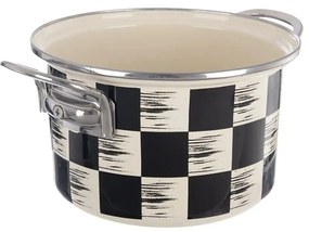 Orion Smaltovaný hrnec Šachovnice Lem , 2 l, pr.18 cm