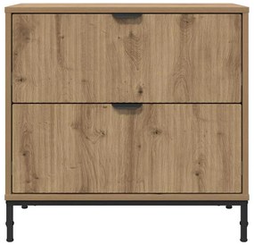 Éjjeli asztal fiókkal kézműves tölgy 63.5 x 36 x 61 cm Faanyag