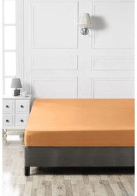 Narancssárga gumis pamut lepedő 140x200 cm – Mijolnir