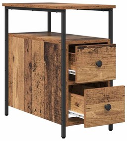 Éjjeliszekrény fiókkal 2 pcs Régi fa 30 x 60 x 60 cm Faanyag