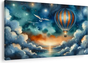 Kép - Repülés az éjjeli ég alatt (90x60 cm)