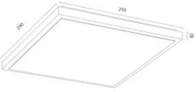 Argon 7167 - Mennyezeti lámpa CARLSON 2xE27/15W/230V 29x29 cm arany