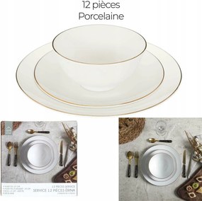 Erina étkészlet 12 részes, fehér