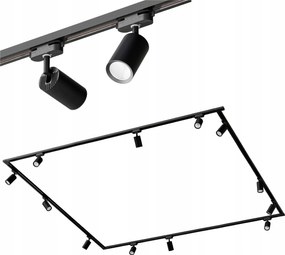 Sín szett Sín 4x 2m 12x Halogén Led lámpatest GU10 spot lámpa