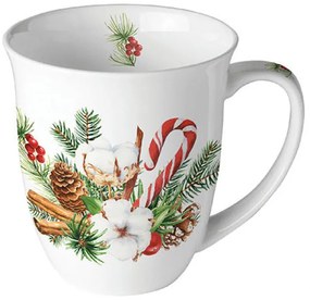 Karácsonyi porcelán bögre 400 ml Christmas arrangement