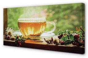 Canvas képek Forró tea gyógynövények 120x60 cm