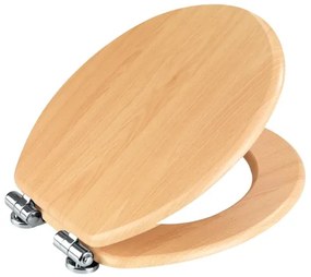 WENKO 22979100-WC ülőke Natúr bükk 35,5x42,5 cm barna/ezüst