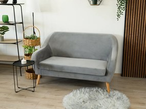 Szürke 2 személyes kanapé CORANTI VELVET