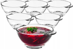 6 db-os leveses üvegtál szett 500 ml