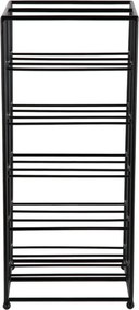 Fekete fém bortartó polcos állvány, palackok száma 10 25x57x22,5 cm Dual Floor – PT LIVING