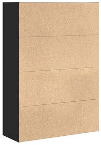 fekete szerelt fa könyvespolc 80 x 30 x 114 cm