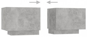 betonszürke forgácslap éjjeliszekrény 100 x 35 x 40 cm