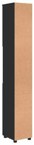 Fürdőszobai magas szekrény Fekete 30 x 35 x 192 cm Faanyag