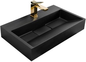 Konglomerátum mosdó GOYA BLACK MAT 60CM
