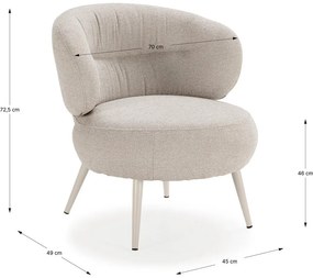 Bézs fotel Liva – MOME