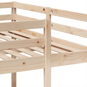 tömör fenyőfa tripla emeletes ágykeret 140x200/70x140 cm