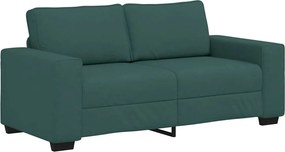 vidaXL kétszemélyes sötétzöld szövet kanapé 180x77x82 cm