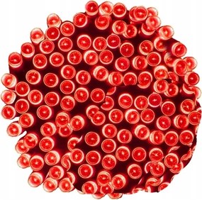 Karácsonyfa fényfüzér 100 Led Piros Kültéri Beltéri