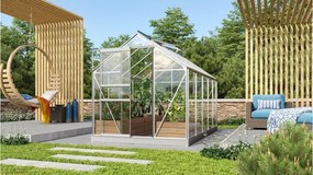 üvegház VITAVIA VENUS 6200 tiszta üveg 3 mm ezüst színű LG1028