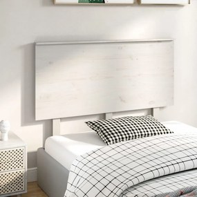 fehér tömör fenyőfa ágyfejtámla 124x6x82,5 cm