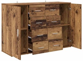 Oldalszekrények Corona 2 pcs Öreg fa 59 x 39 x 80 cm Faanyag