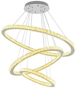 LED állítható fényerejű csillár kábellel LED/210W/230V 3000-6500K ezüst + DO