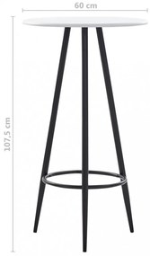 fehér MDF bárasztal 60 x 107,5 cm