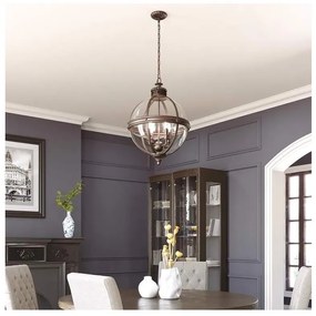 Feiss FE-ADAMS-4P-ANL - Csillár láncon ADAMS 4xE14/60W/230V bronz