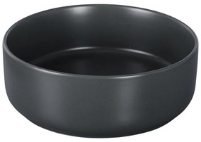 EROS SIMPLE 8 - PULTRA ültethető - Top Counter - porcelán mosdó - MATT SZÜRKE - 36 x 36 x 13 cm